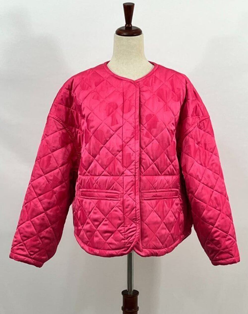 KONRAD Sz M Medium Irmi Pink Orange Reversible Quilted Coat Jacket